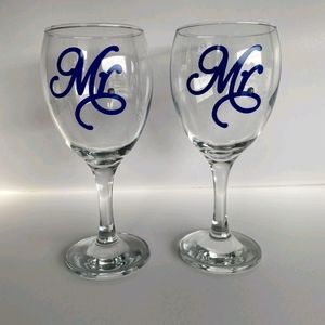 Mr. & Mr. wine glass set